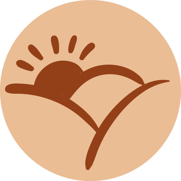 太阳在野外波希米亚手绘风格图片下载