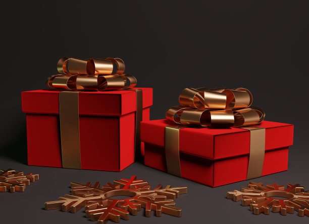 礼盒3d插图图片下载
