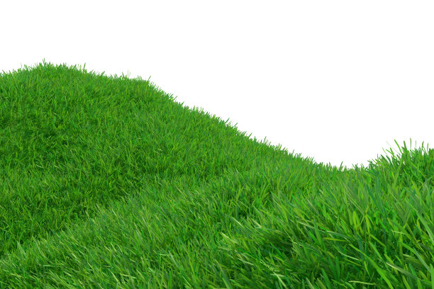 山上的绿草地。自然的成分。三维渲染图片下载