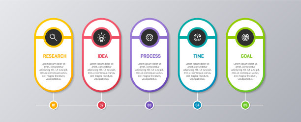 信息图形设计与图标和5个选项或图片下载