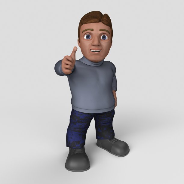 3D卡通休闲角色图片下载