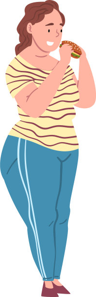 吃汉堡的胖女人加胖女人图片下载