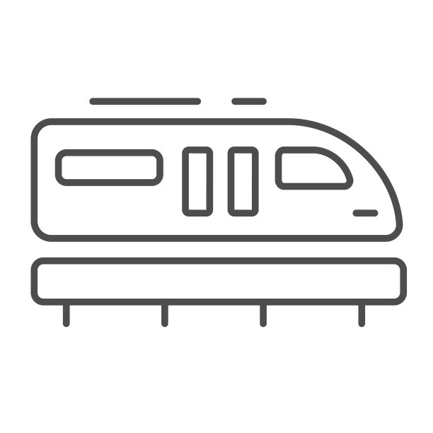 单轨列车细线标志着交通运输图片下载