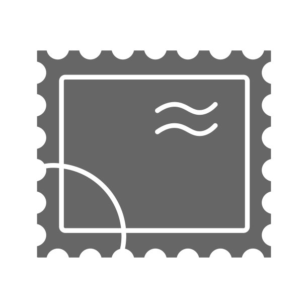 邮政邮票固体图标交付象征纸图片下载
