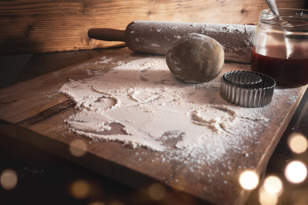 圣诞饼干的烘焙原料图片下载