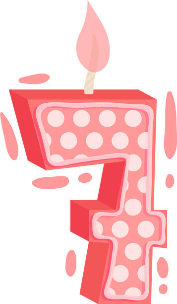 生日数字蜡烛作为节日蛋糕装饰图片下载