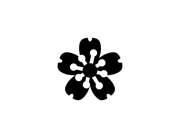 花朵图标。孤立的春花符号-向量图片下载