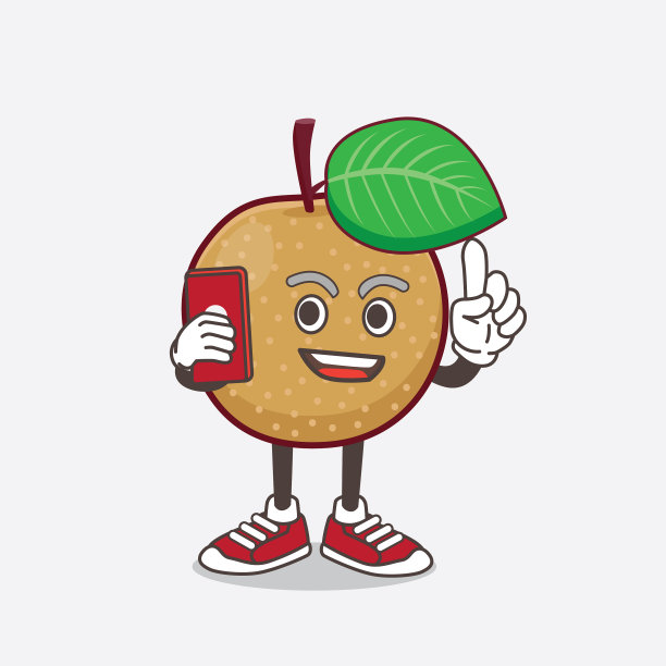 纳西梨卡通吉祥物人物说话图片下载