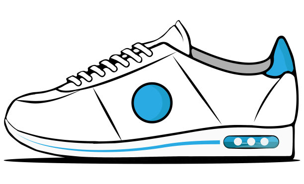 白蓝运动鞋图片下载