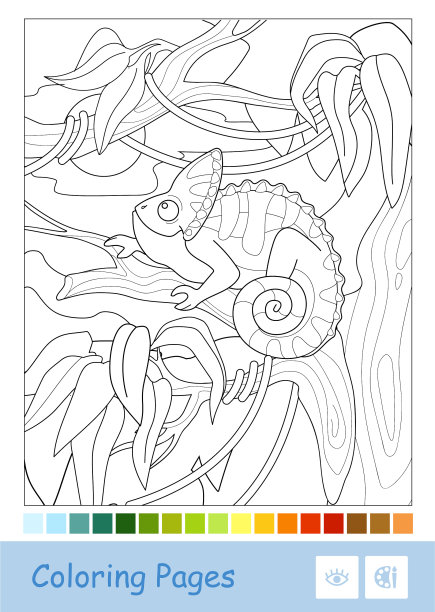 无色的轮廓图像掩盖了变色龙图片下载
