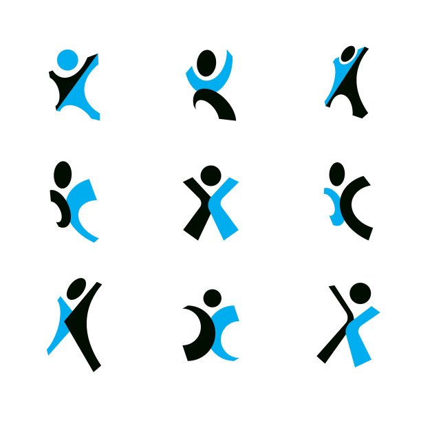 兴奋的抽象的人，手臂向上伸图片下载