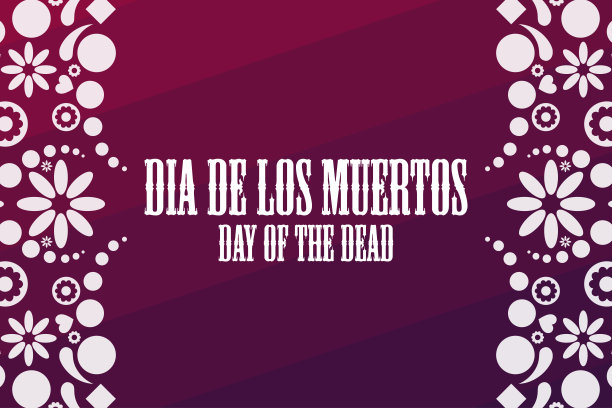 用西班牙语写的阵亡将士纪念日。亡灵节的概念。模板的背景，旗帜，卡片，海报与文字题词。向量EPS10插图。图片下载