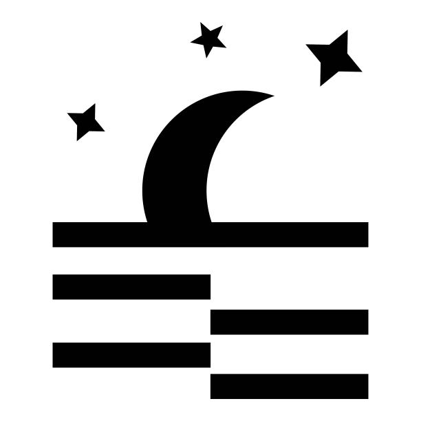 月亮和星星的天空图标插图。晚上的迹象。图片下载