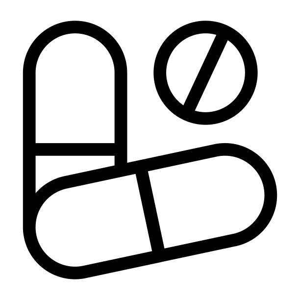 药丸图标：药物胶囊标志，用于网页和移动医疗保健图片下载