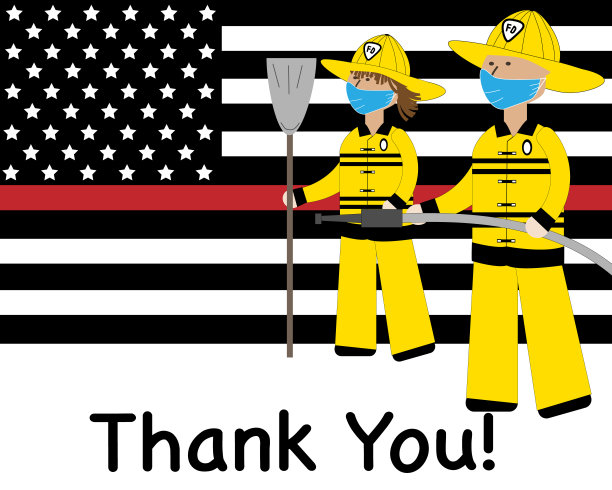 感谢我们的消防员和女消防员图片下载