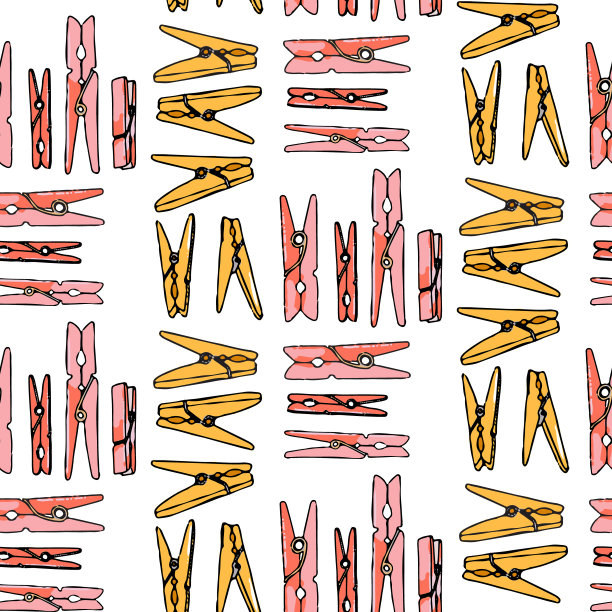 洗衣seamlesspattern。现代布针背景，包装纸，夹纹理，重复房子打印矢量图片下载