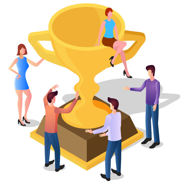 人们庆祝胜利素材图片