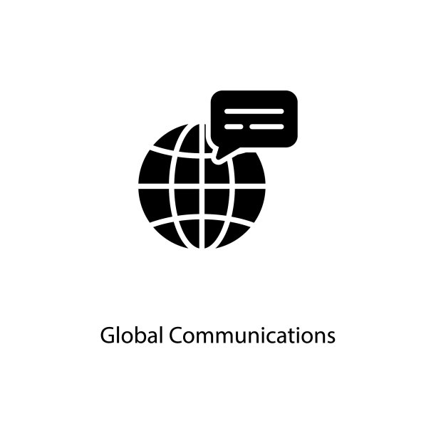 矢量全球通信图标Logo图片下载
