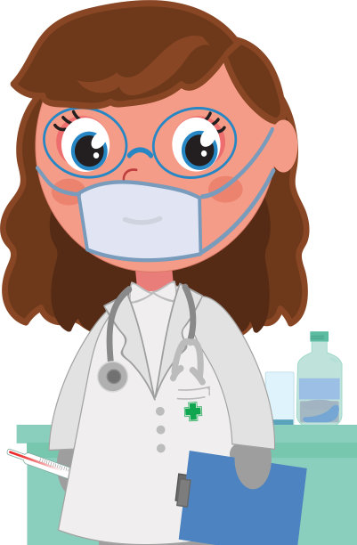 女医生戴防护口罩图片下载