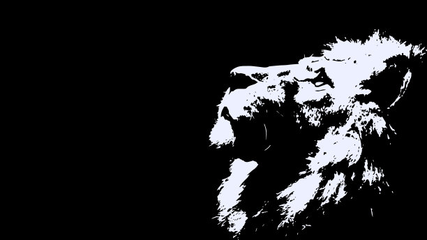 狮子头的颜色趋势标志设计图片下载