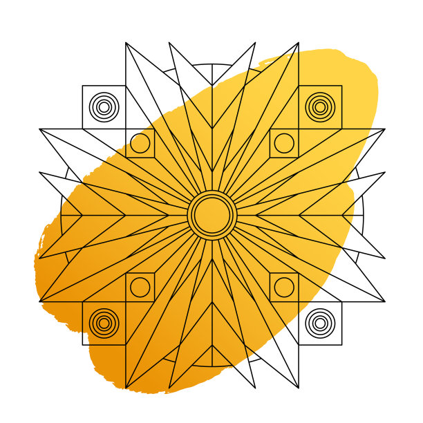 向量曼荼罗插图图片下载