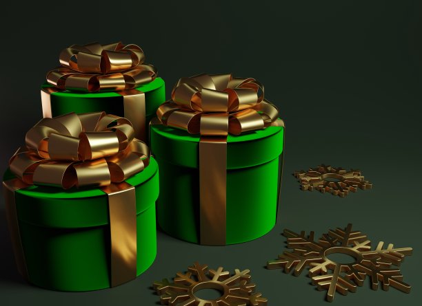 礼盒3d插图图片下载