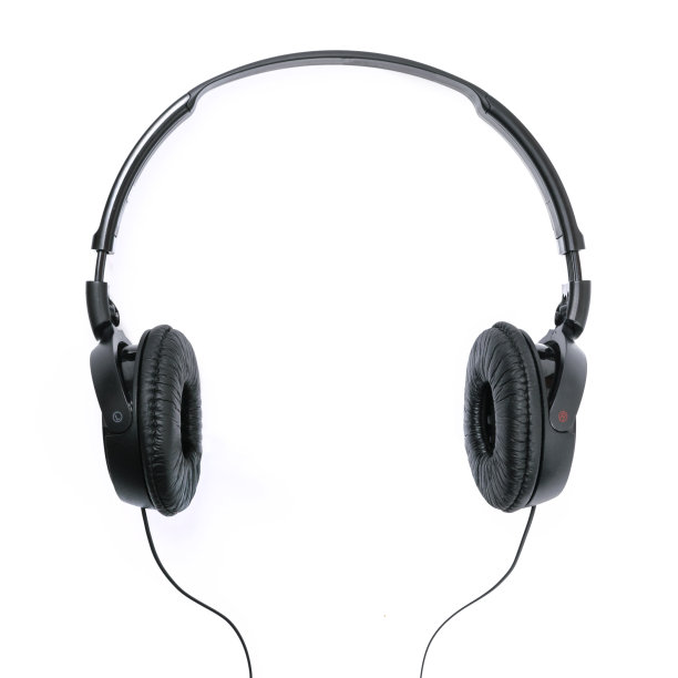 白色背景上的耳机图片下载