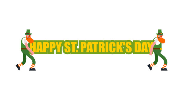 圣帕特里克节祝福语和小妖精们图片下载