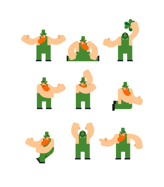 小精灵设置圣帕特里克日字符爱尔兰图片下载