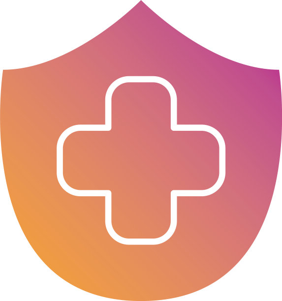 带防护梯度的医疗十字符号图片下载