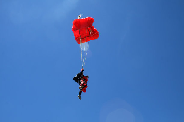 跳伞串联红色图片下载