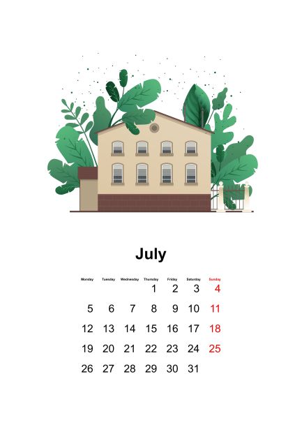 挂历2021页一个月图片下载