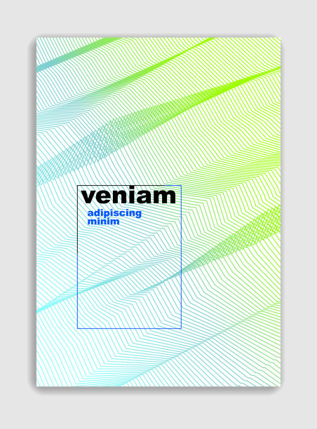 线性矢量最小时尚小册子设计，封面模板，几何半色调梯度。用于横幅，标语牌，海报，传单。美观别致，花纹纹理。图片下载