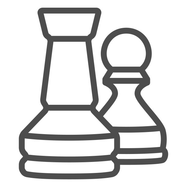 巧克力象棋人物线条图标，巧克力节日的概念，棋子从巧克力标志的白色背景，糖果图标在轮廓风格的移动和网页设计。矢量图形。图片下载