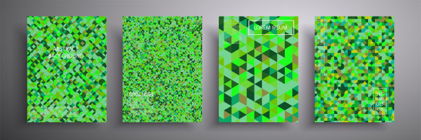 抽象的矢量图。绿色马赛克封面设计。未来的几何设计。收集宣传册、海报、横幅、传单和卡片的模板。图片下载