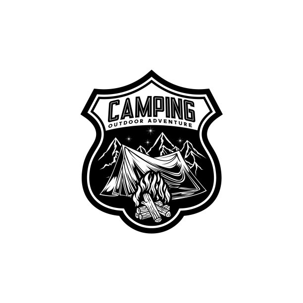 露营和远足标志设计冒险生活图片下载