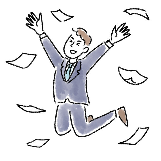 年轻人西装跳跃文件图片下载