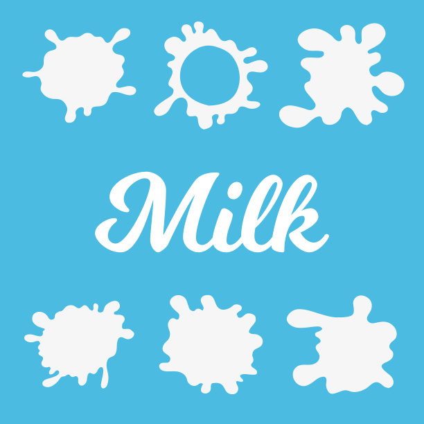 牛奶酸奶或奶油印迹固定元素图片下载