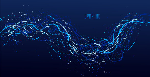 点状粒子阵列流动的抽象背景图片下载