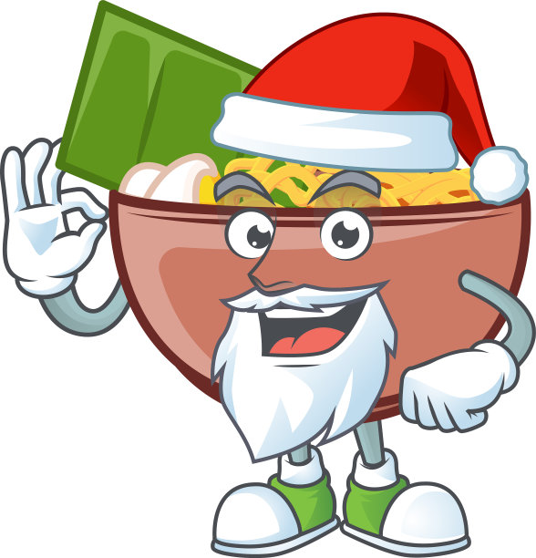 一幅画圣诞老人碗面画好手指图片下载