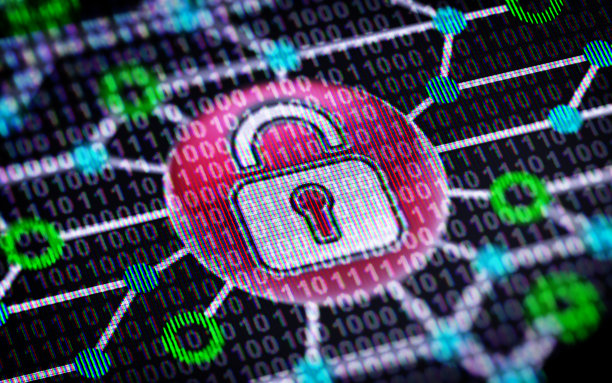 屏幕上的锁定图标。图片下载