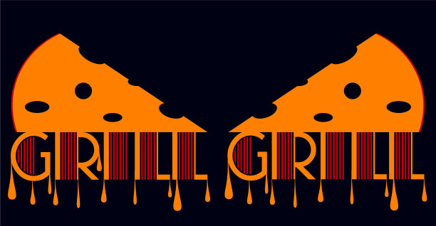 艺术颜色最小的奶酪标志烤滴图片下载