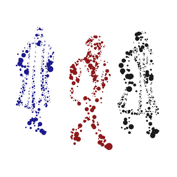 在冬季城市的街道上的男人的矢量插图图片下载