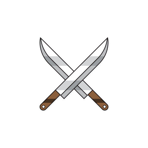 双刀图标设计标志eps10图片下载