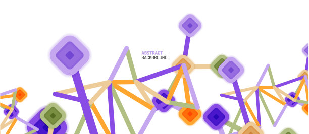抽象的正方形网点连接方式图片下载