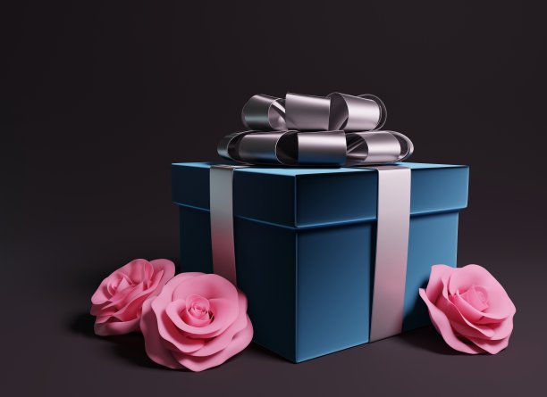礼盒3d插图图片下载