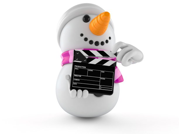 雪人人物抱着隔板图片下载