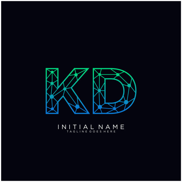 Kd字母标志图标设计模板元素图片下载