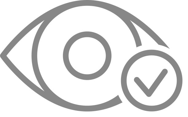 人的眼睛与勾选线图标健康图片下载