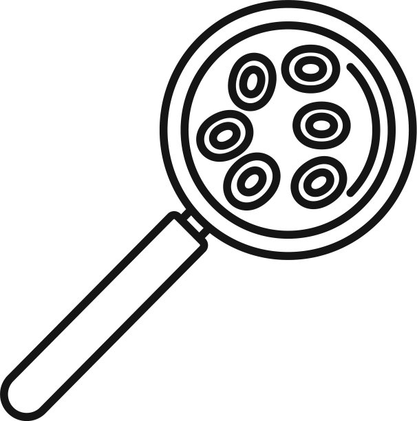 血下放大镜图标轮廓样式图片下载